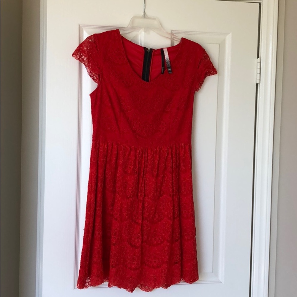 Kensie Red Lace Dress
